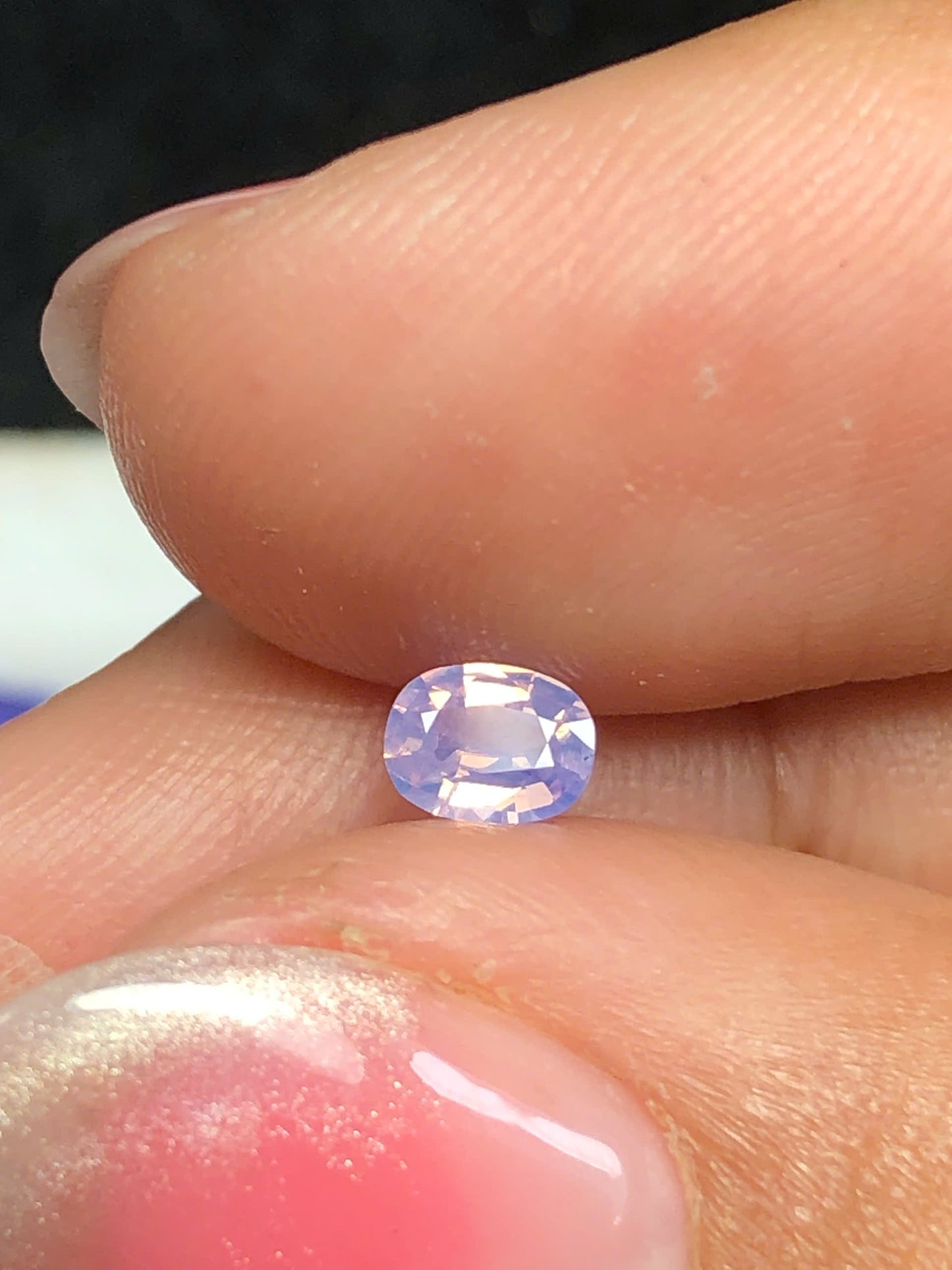 Natural lavender purple silky sapphire LụcYên 0.28ct-07032612HA