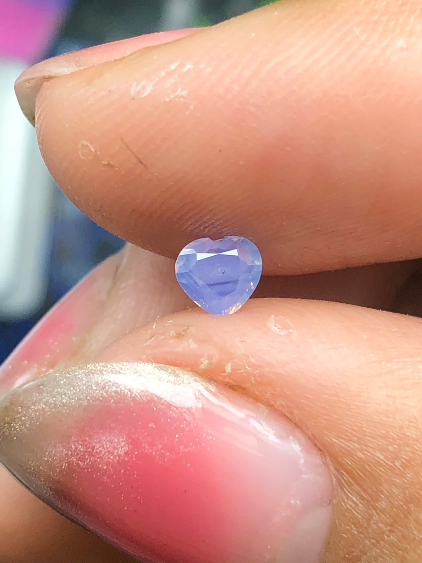 Natural purple silky sapphire LụcYên 0.27ct-13032615HA
