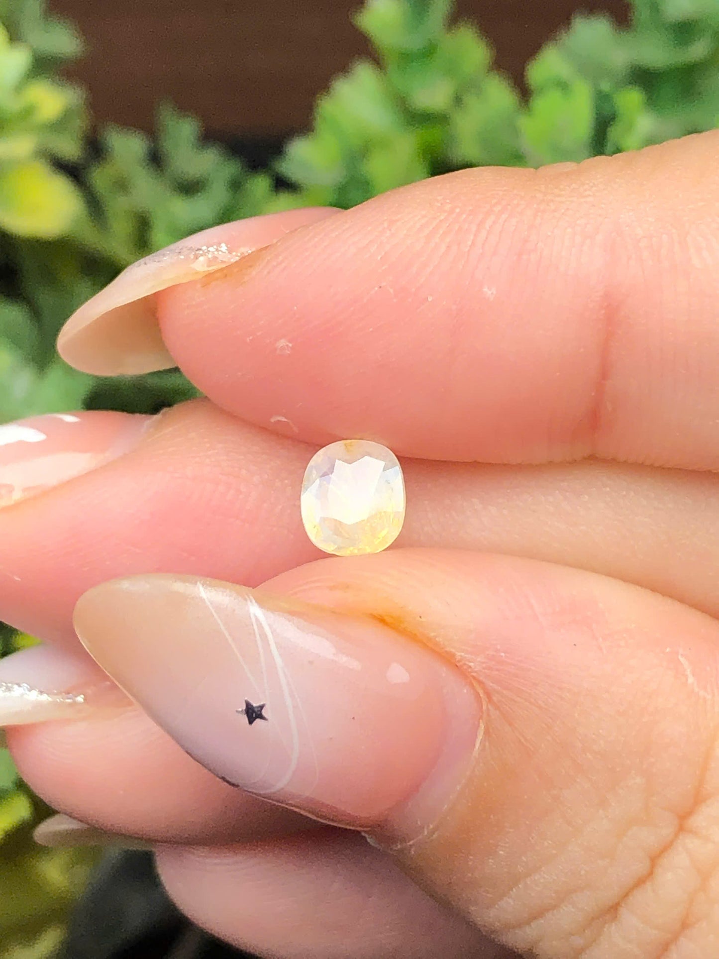 Natural white yellow sapphire Lucyen 0,49ct _201263HG