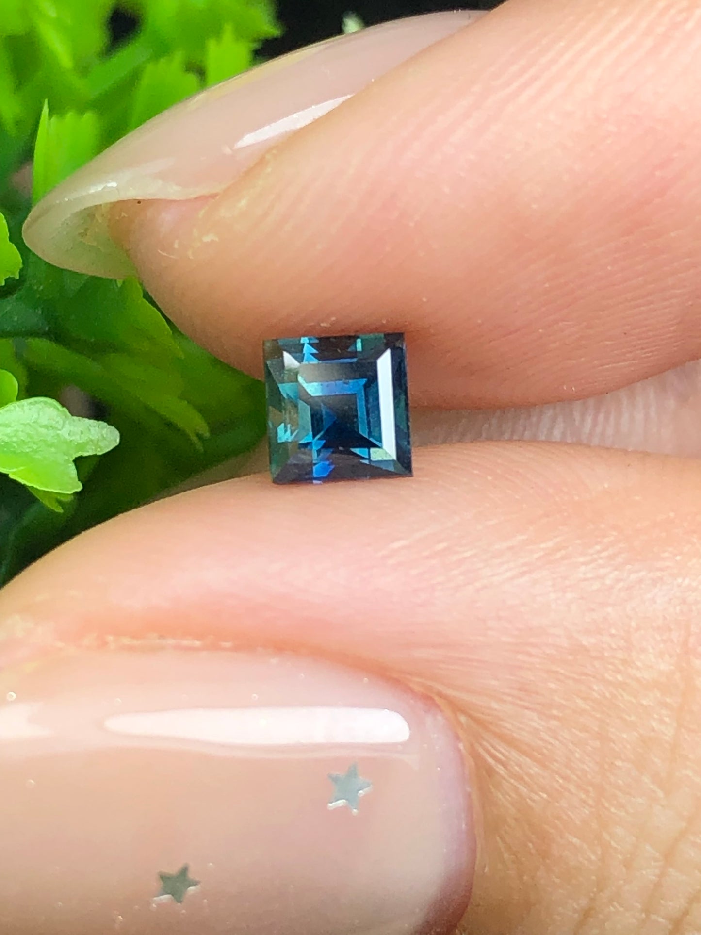 Natural teal blue sapphire LụcYên _ 13072633HU