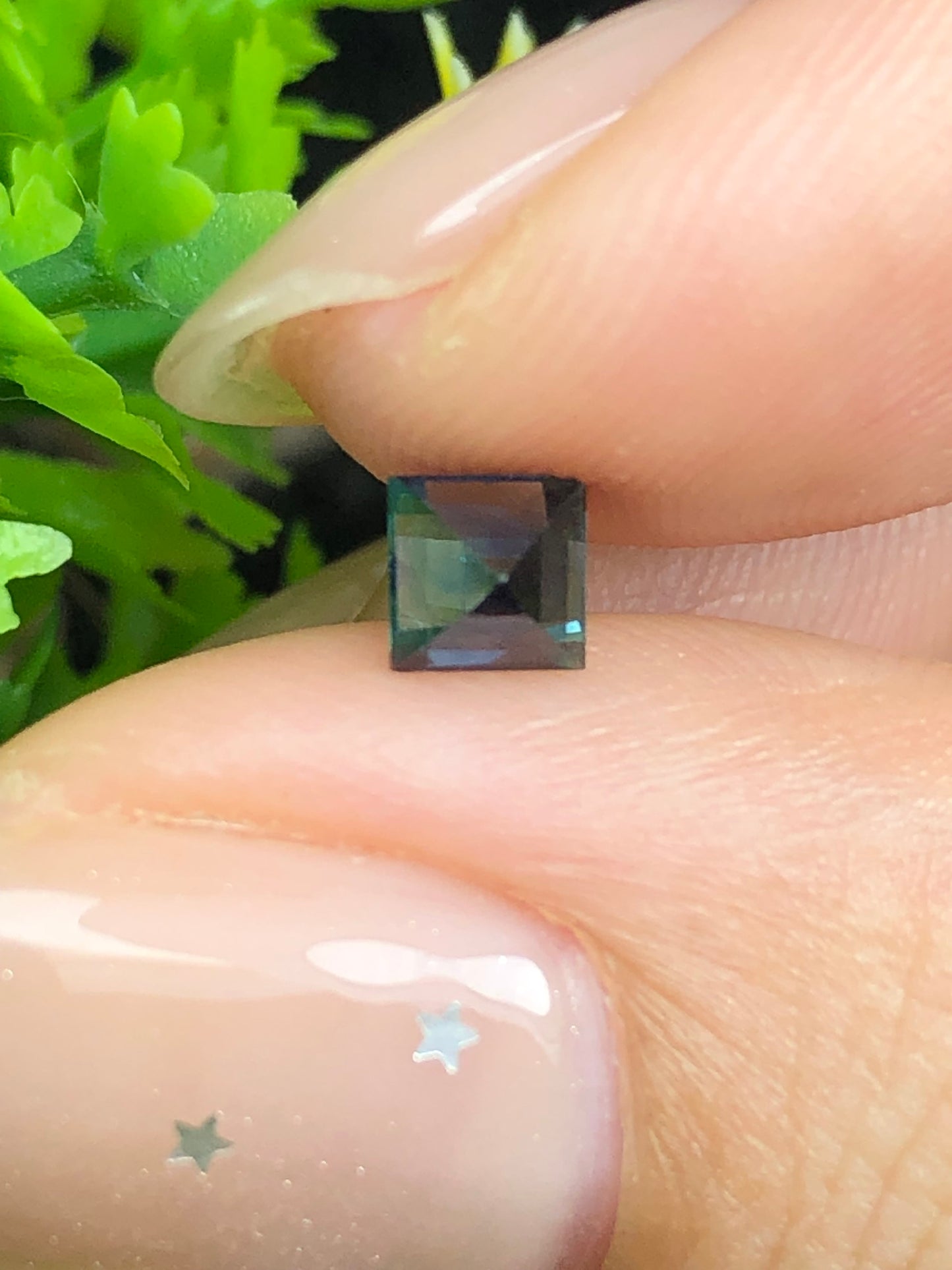 Natural teal blue sapphire LụcYên _ 13072633HU