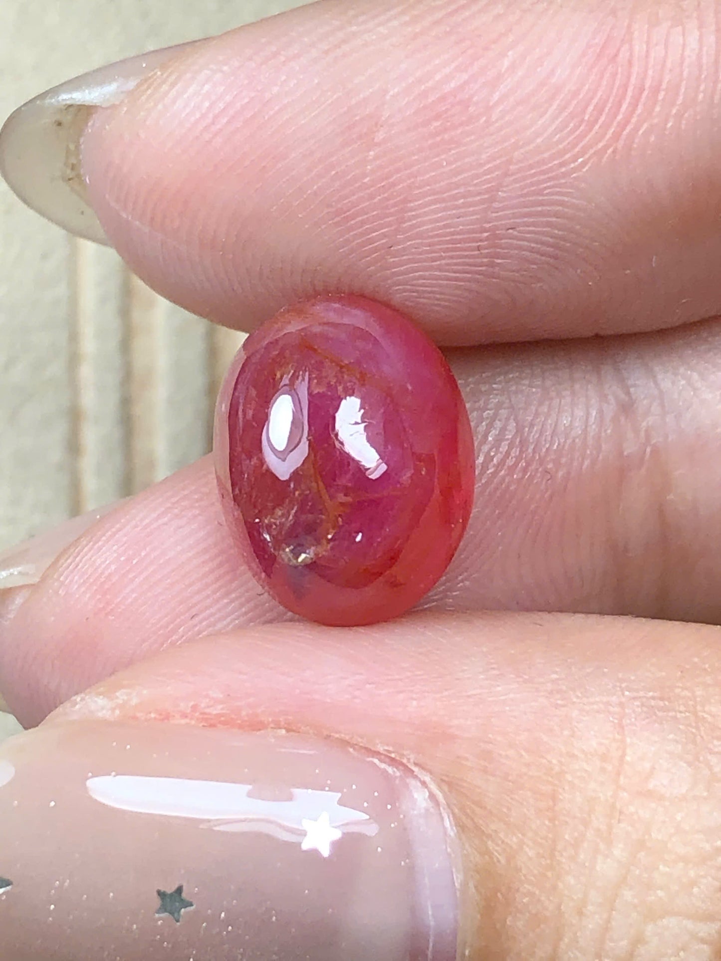 Natural red sapphire Cacbochon Luc Yen 8.15ct-16072636HG