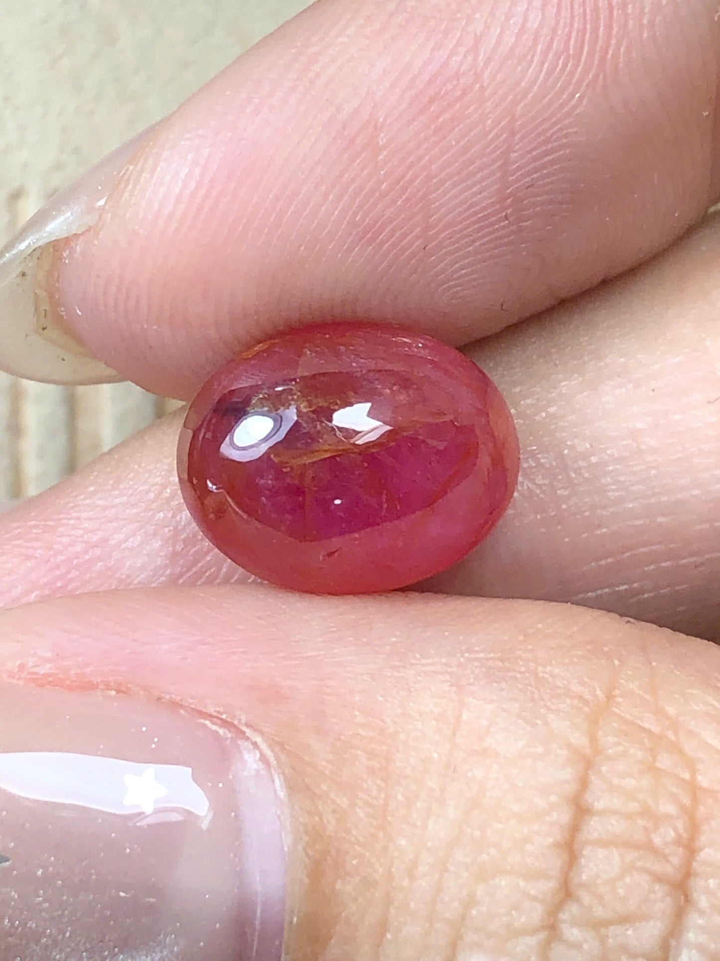 Natural red sapphire Cacbochon Luc Yen 8.15ct-16072636HG