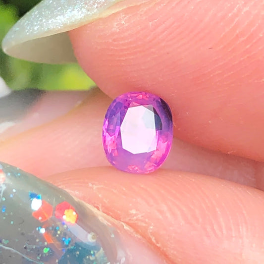 Natural pink purple silky Sapphire LucYen 0,49ct  _060717HG