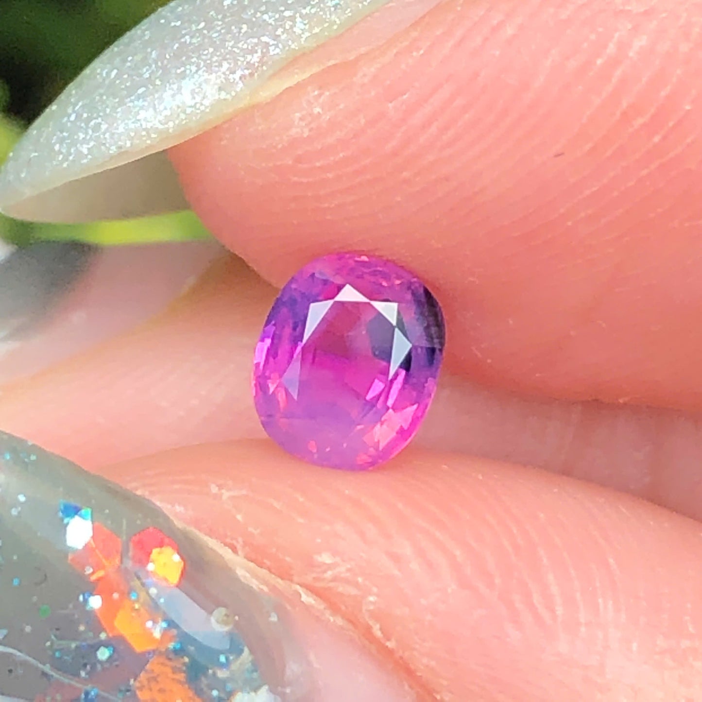 Natural pink purple silky Sapphire LucYen 0,49ct  _060717HG