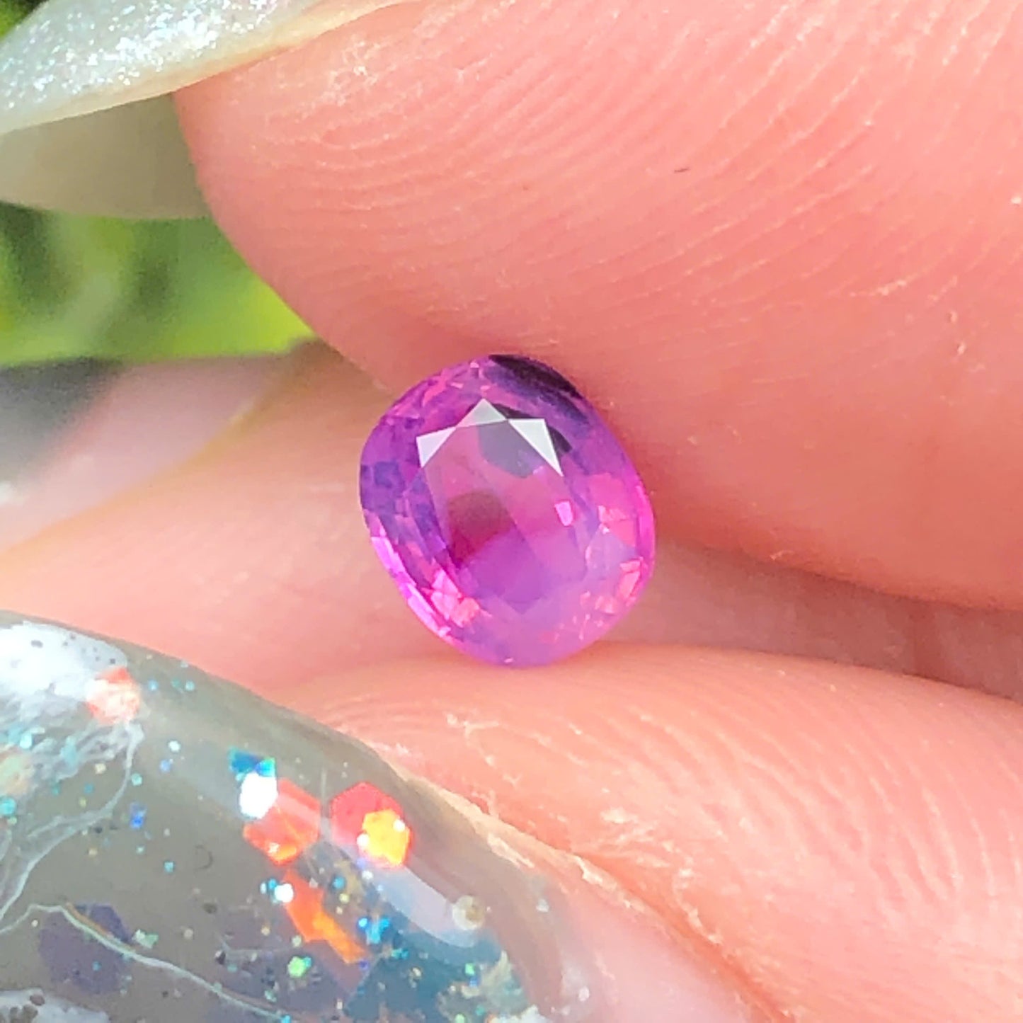 Natural pink purple silky Sapphire LucYen 0,49ct  _060717HG