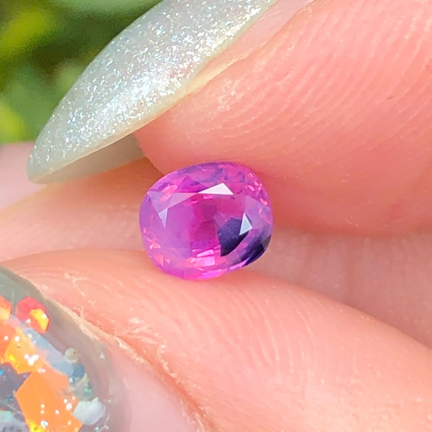 Natural pink purple silky Sapphire LucYen 0,49ct  _060717HG