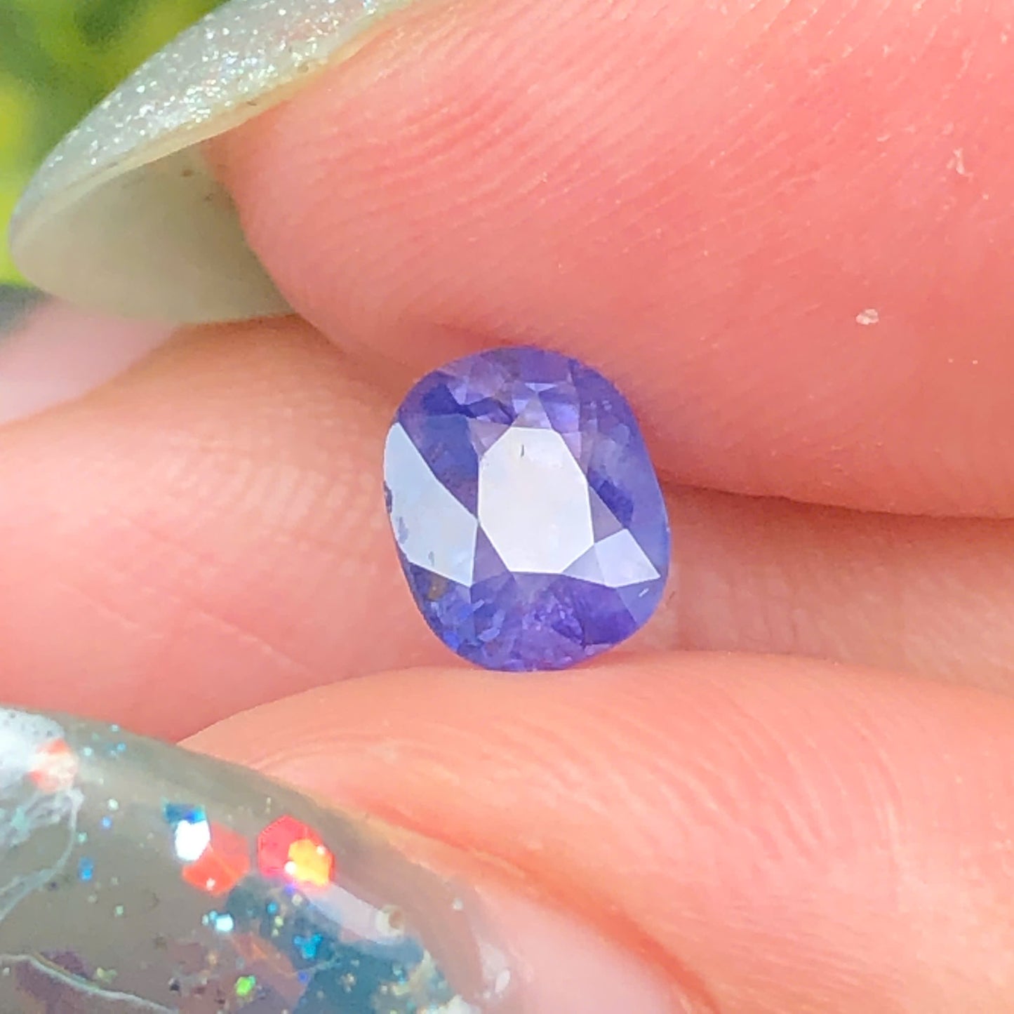 Natural bluish purple silky sapphire LụcYên_060738HA