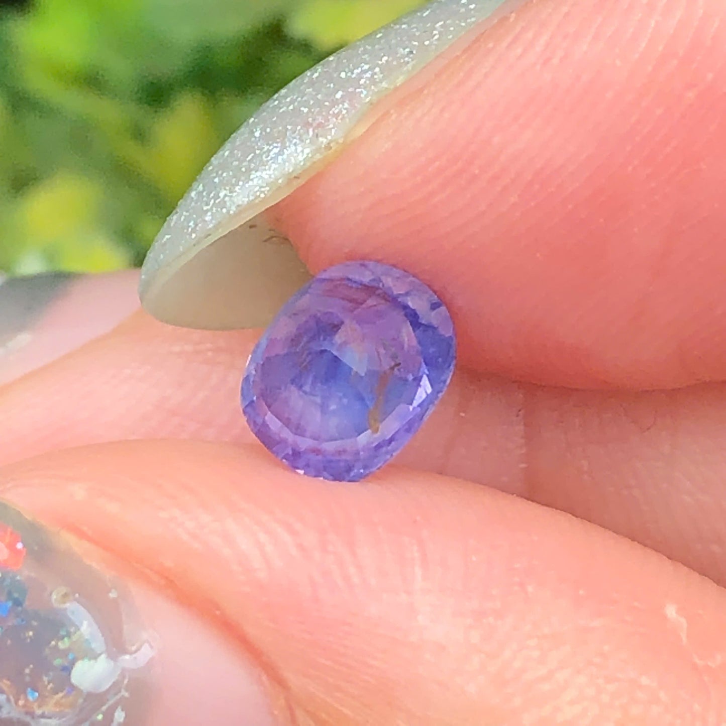 Natural bluish purple silky sapphire LụcYên_060738HA