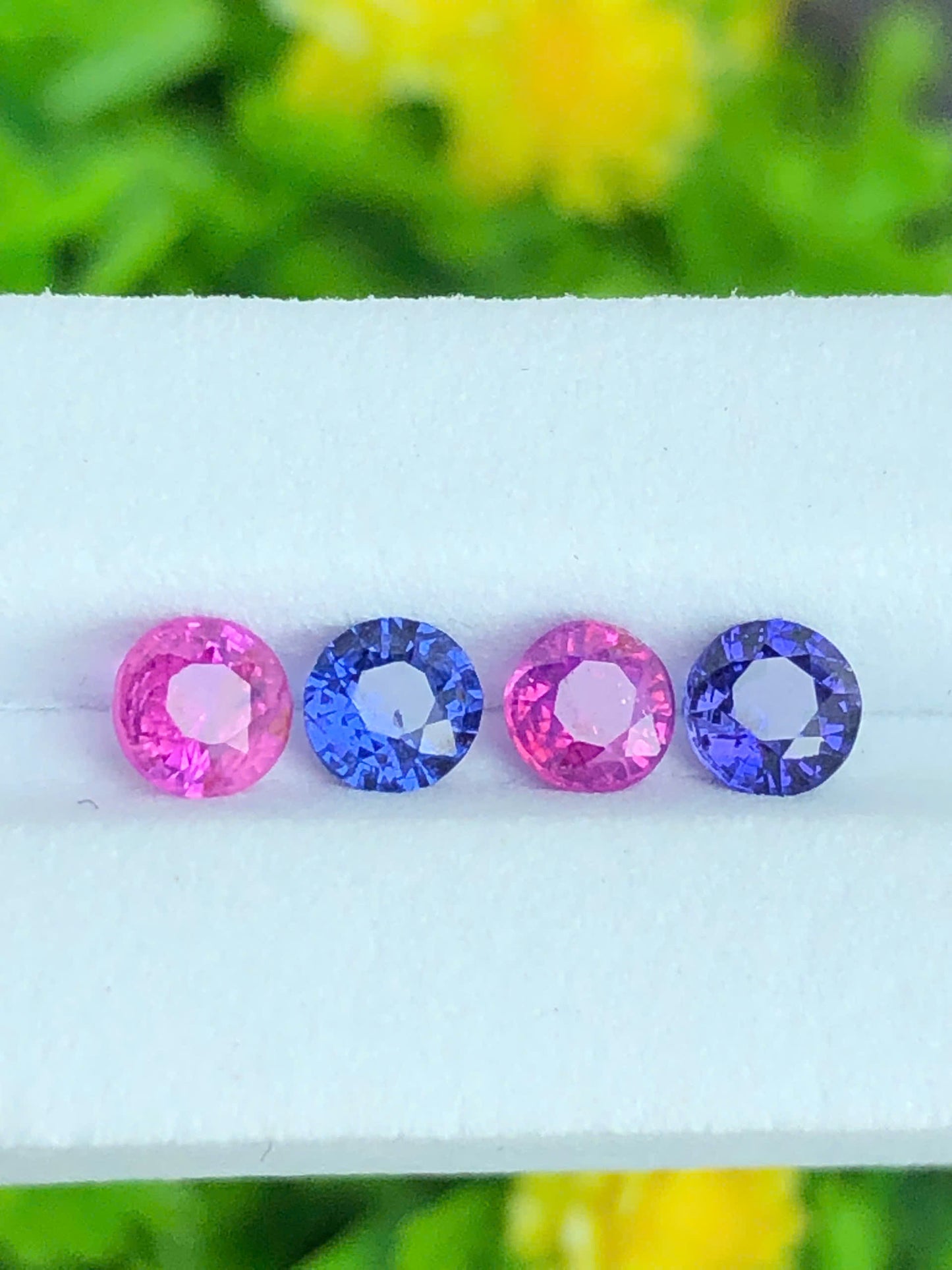 Natural set silky Sapphire LucYen0.87ct/4pcs  _ 27072615HG