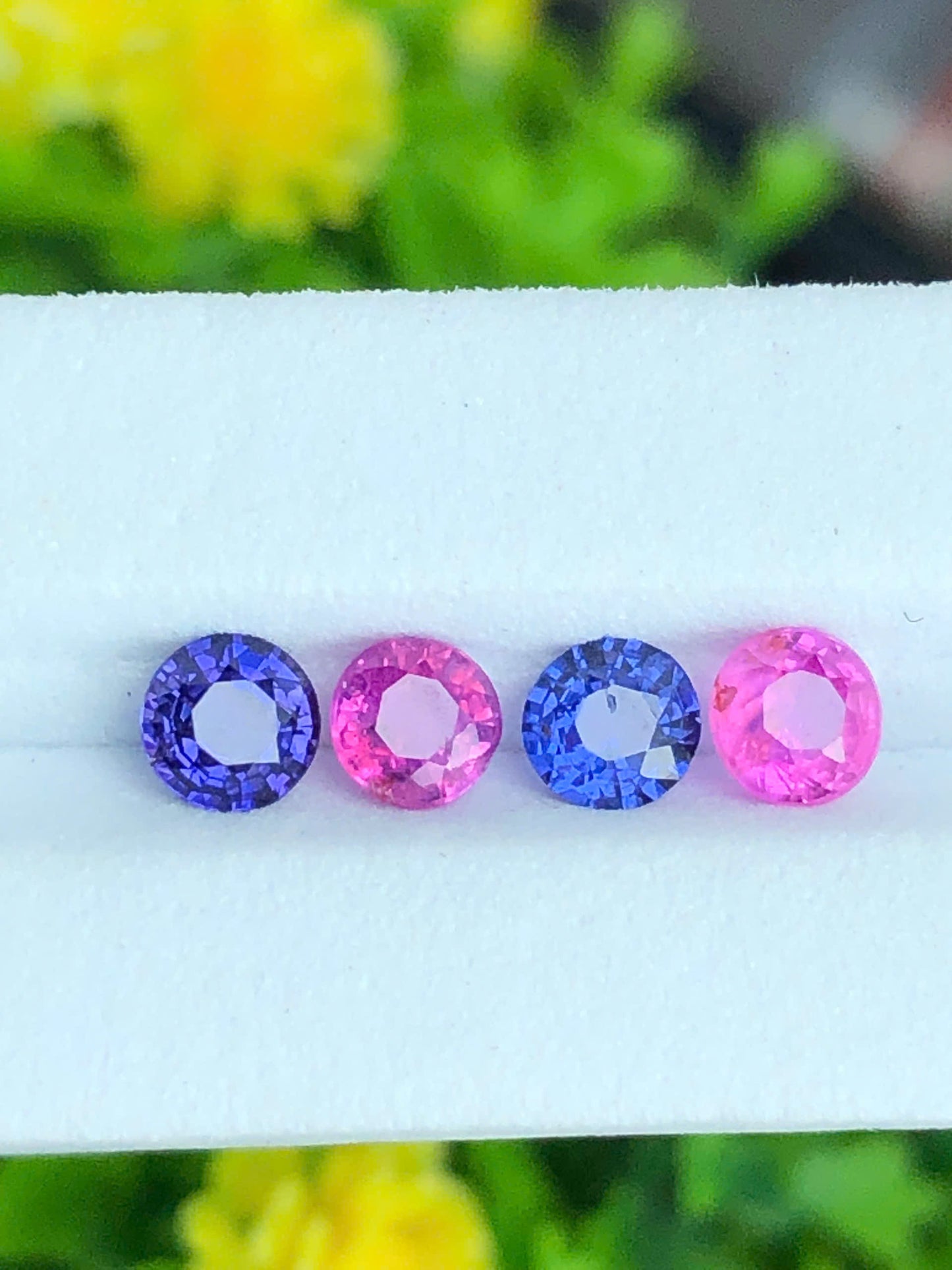 Natural set silky Sapphire LucYen0.87ct/4pcs  _ 27072615HG
