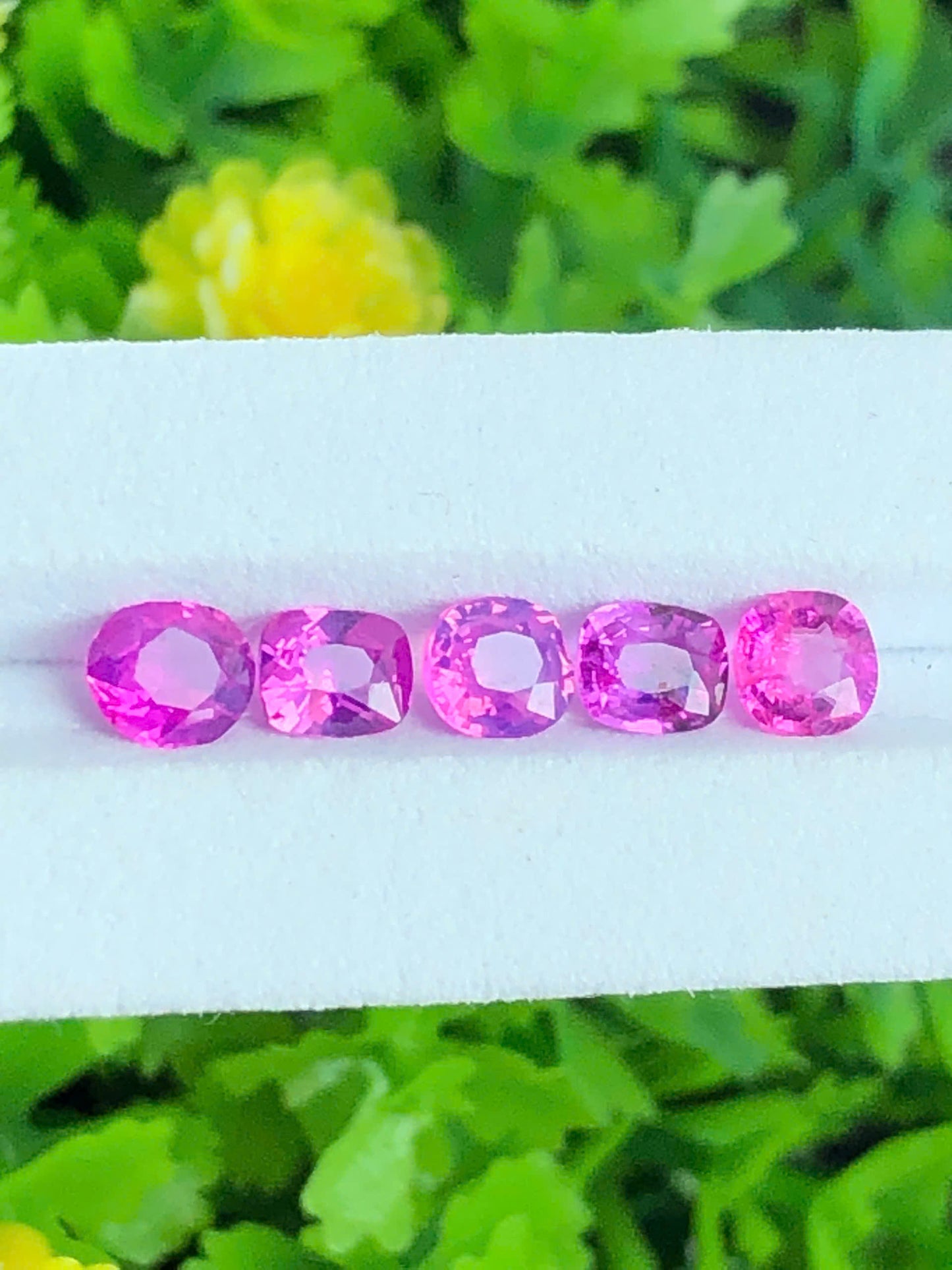 Natural set silky Sapphire LucYen 1.24/5pcs  _ 28072634HU