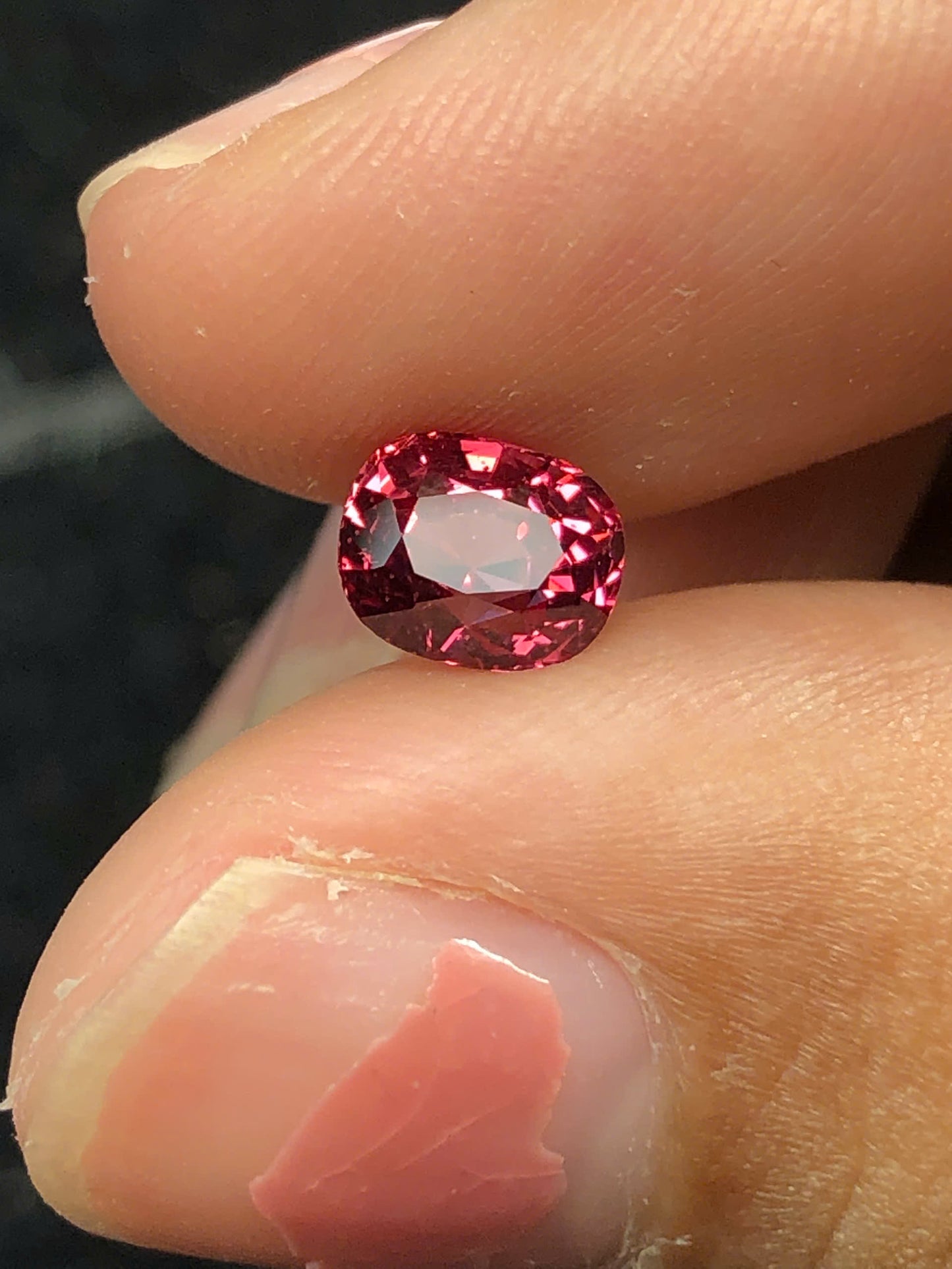 Natura Pinkish Red spinel LucYen 1.18ct - 05122506