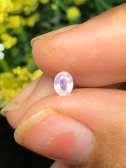 Natural white silky sapphire LụcYên 0.30ct_ 09122530