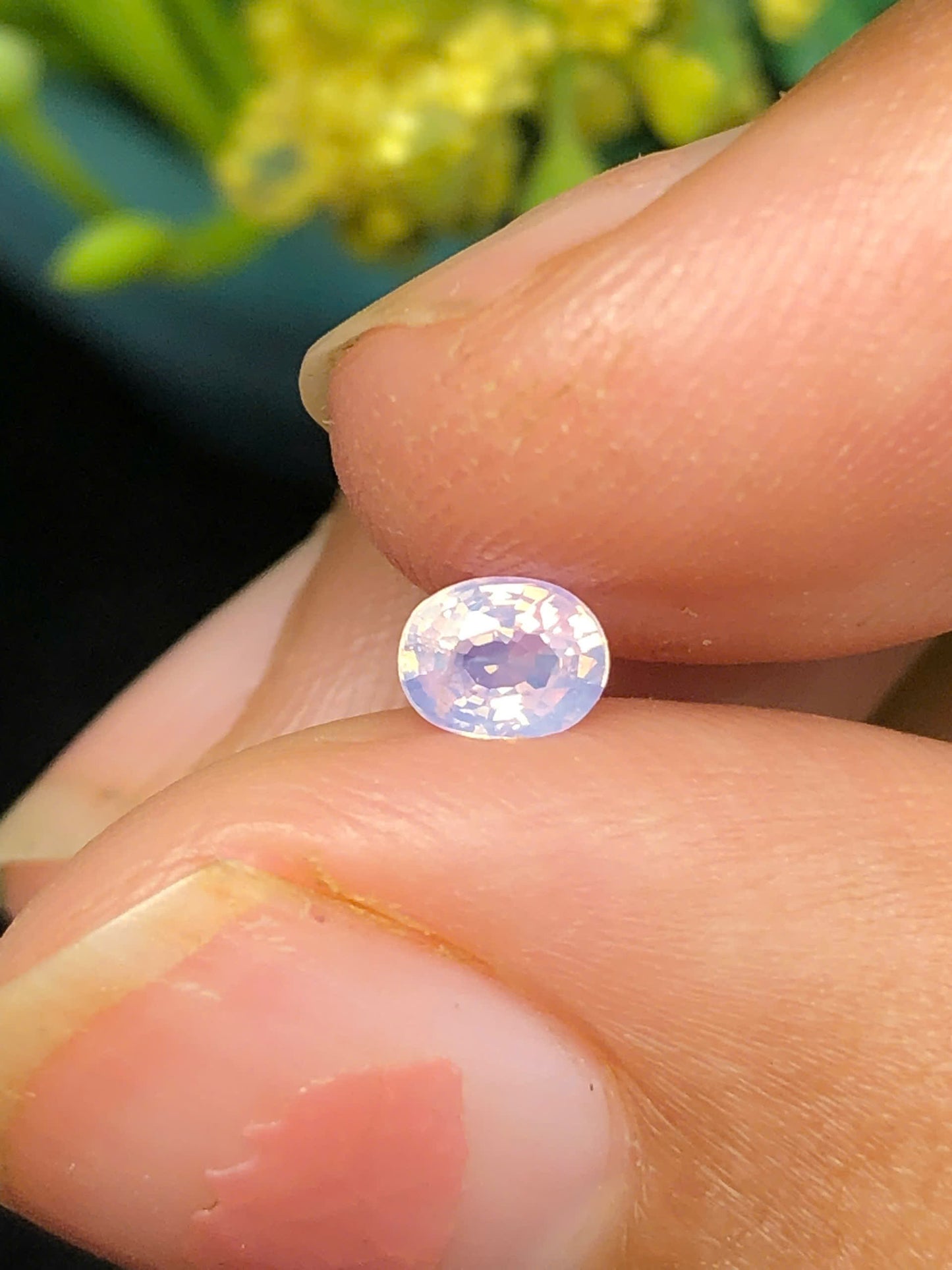 Natural white silky sapphire LụcYên 0.30ct_ 09122530
