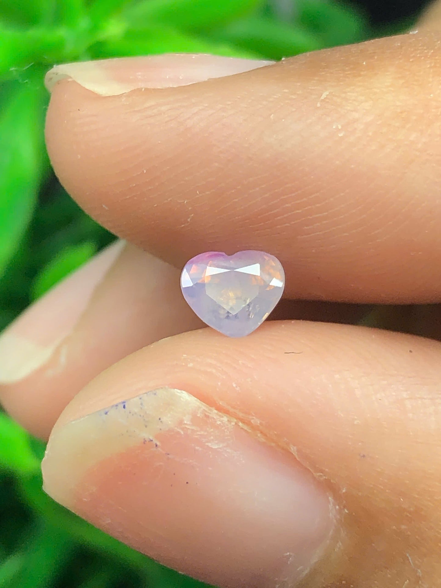 Pinkish White silky sapphire LụcYên_ 05072508