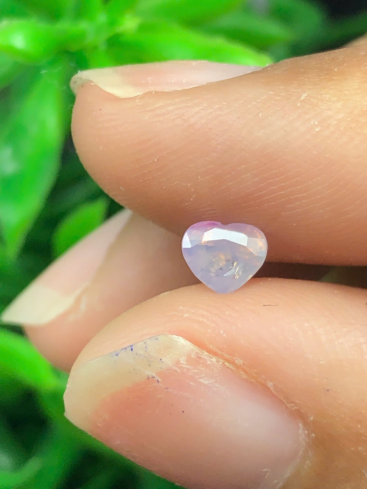 Pinkish White silky sapphire LụcYên_ 05072508