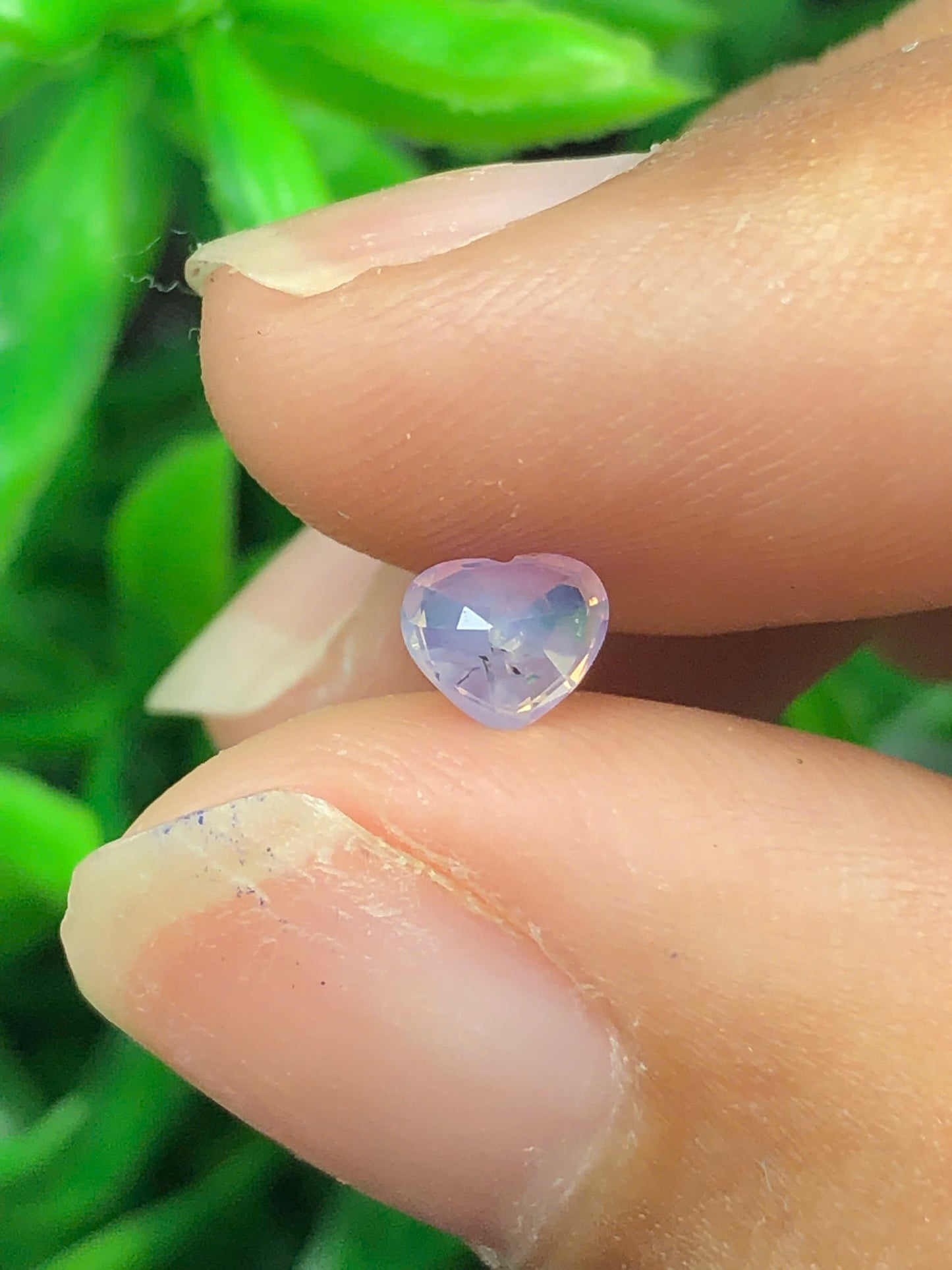 Pinkish White silky sapphire LụcYên_ 05072508