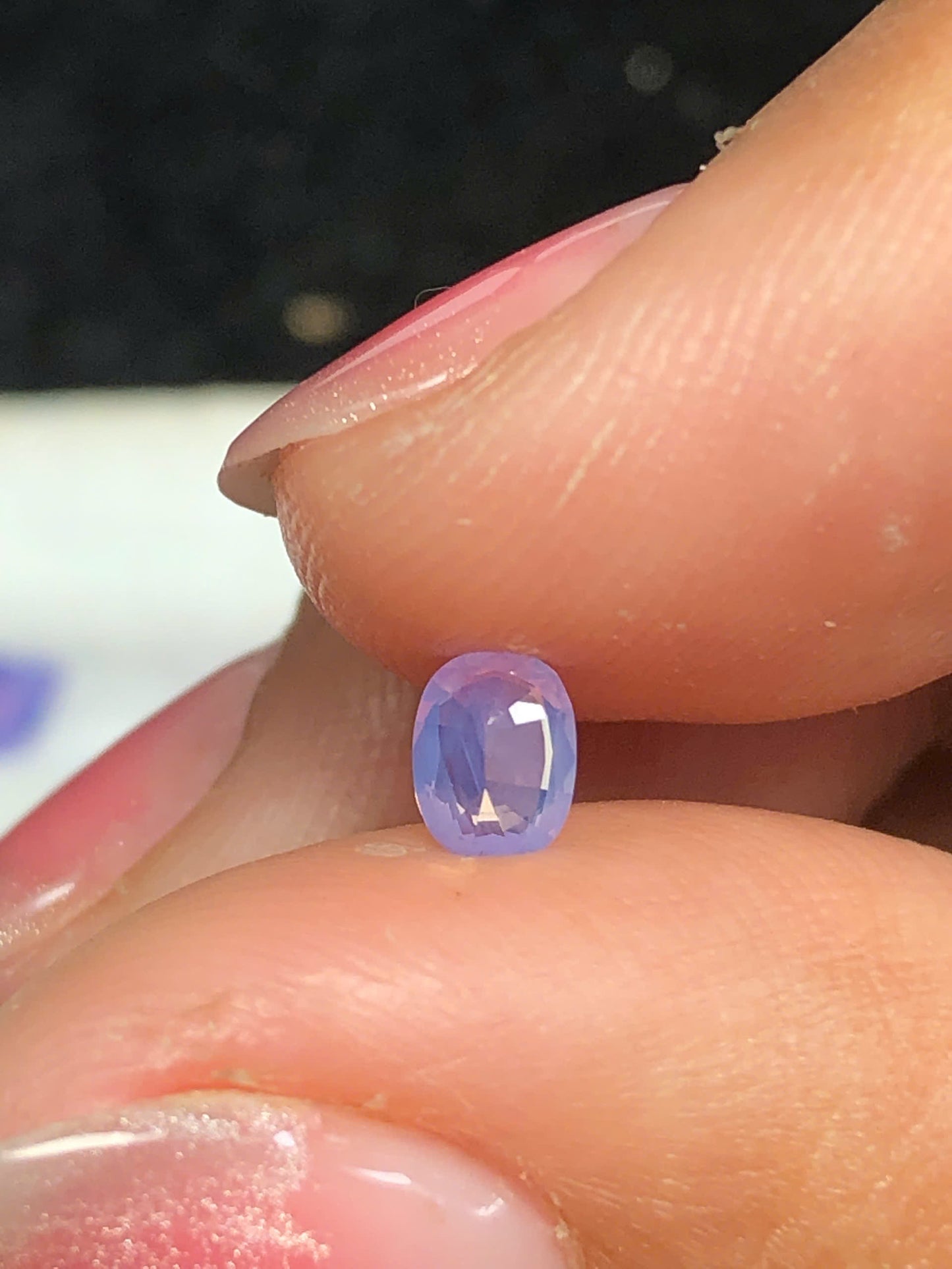 Natural lavender purple silky sapphire LụcYên 0.28ct-07032612HA