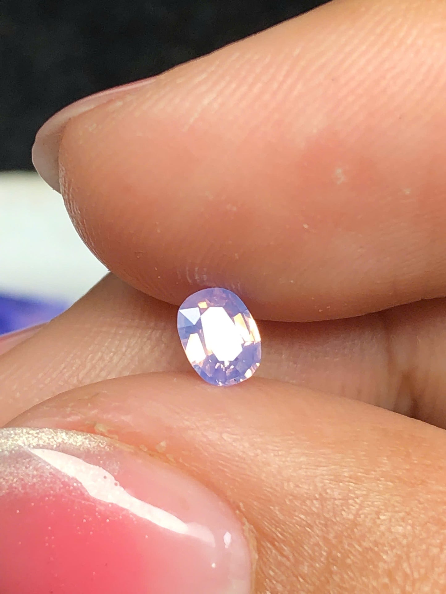 Natural lavender purple silky sapphire LụcYên 0.28ct-07032612HA