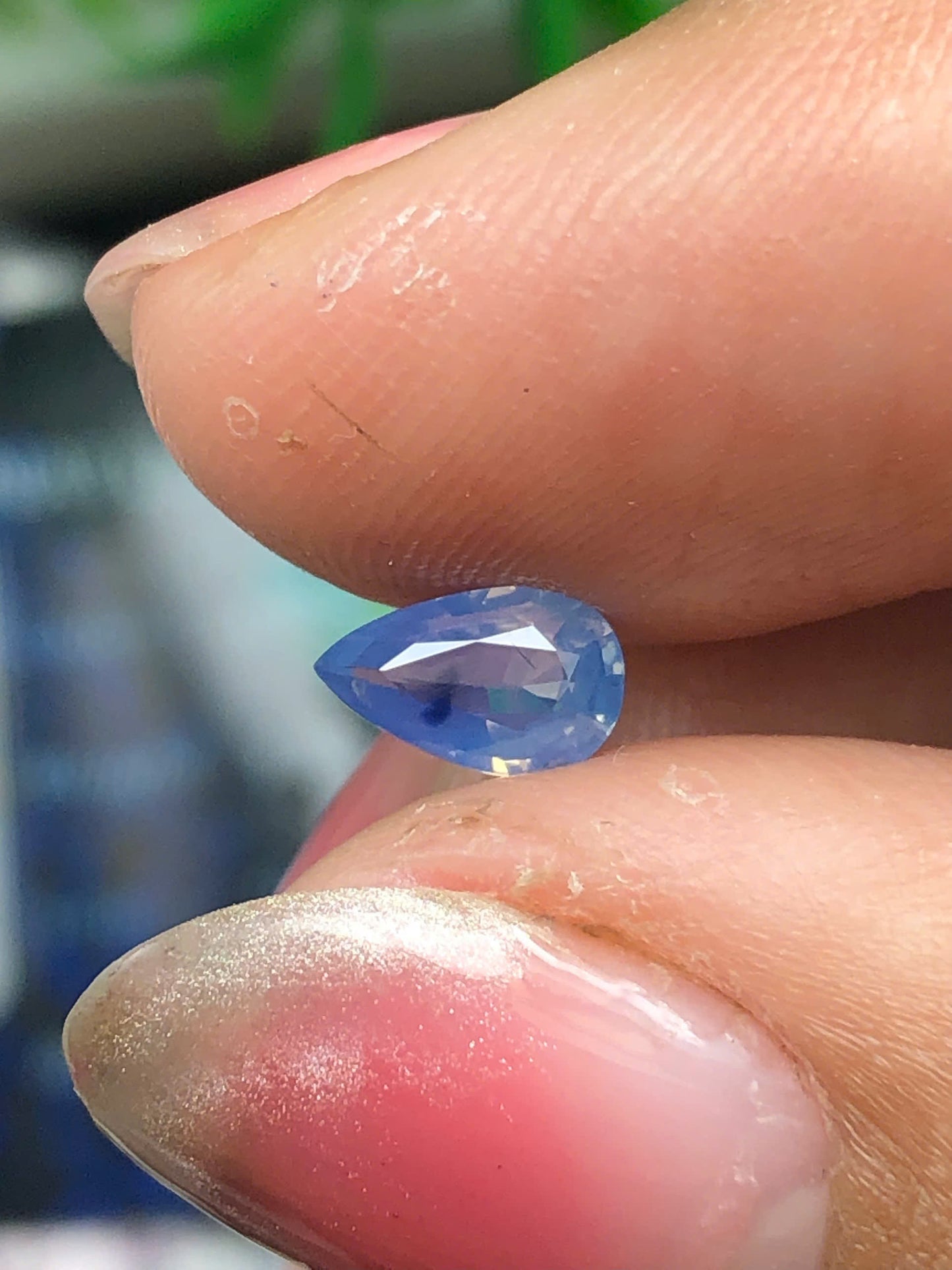 Natural blue silky sapphire LụcYên 0.52ct-13032613HA