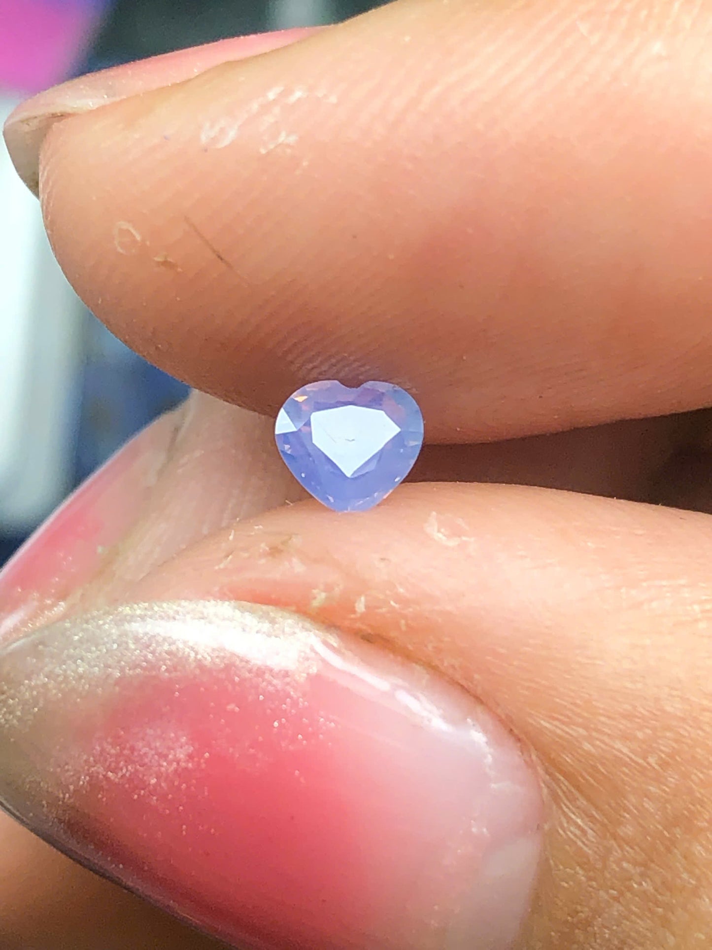 Natural purple silky sapphire LụcYên 0.27ct-13032615HA