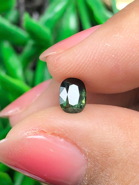 Natural green sapphire LụcYên 0.92ct_15022614HU