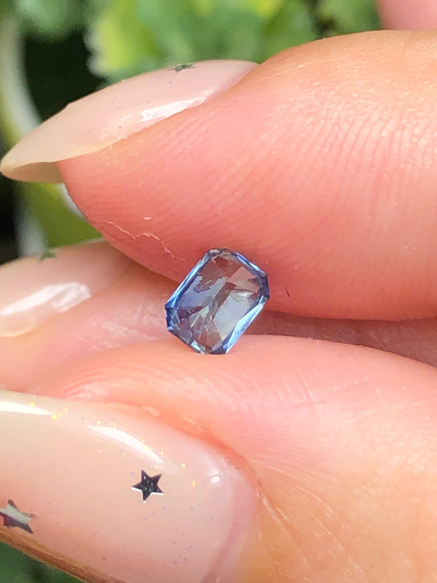 Natural Blue silky sapphire LụcYên 0,51ct _ 100503HG