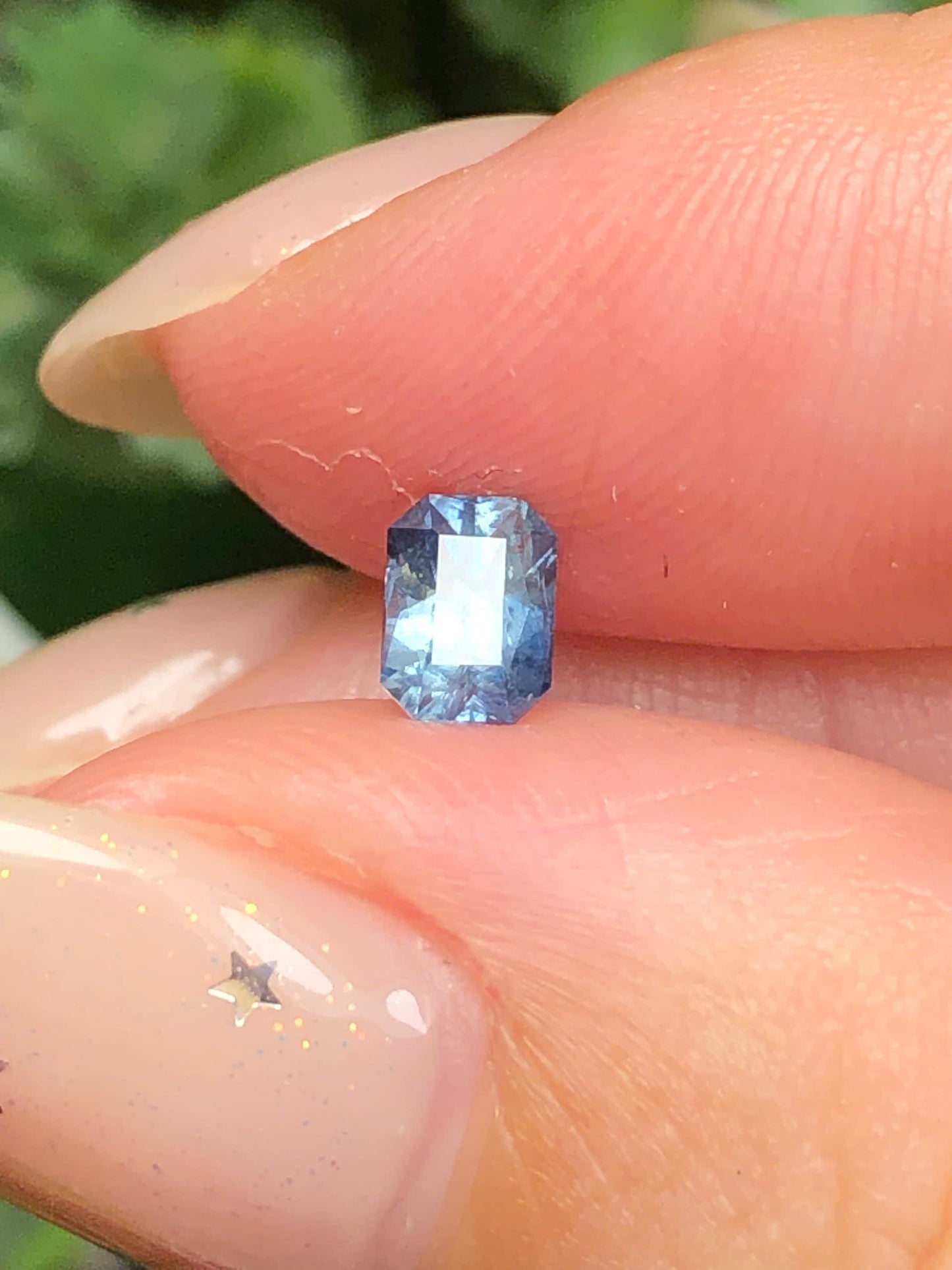 Natural Blue silky sapphire LụcYên 0,51ct _ 100503HG