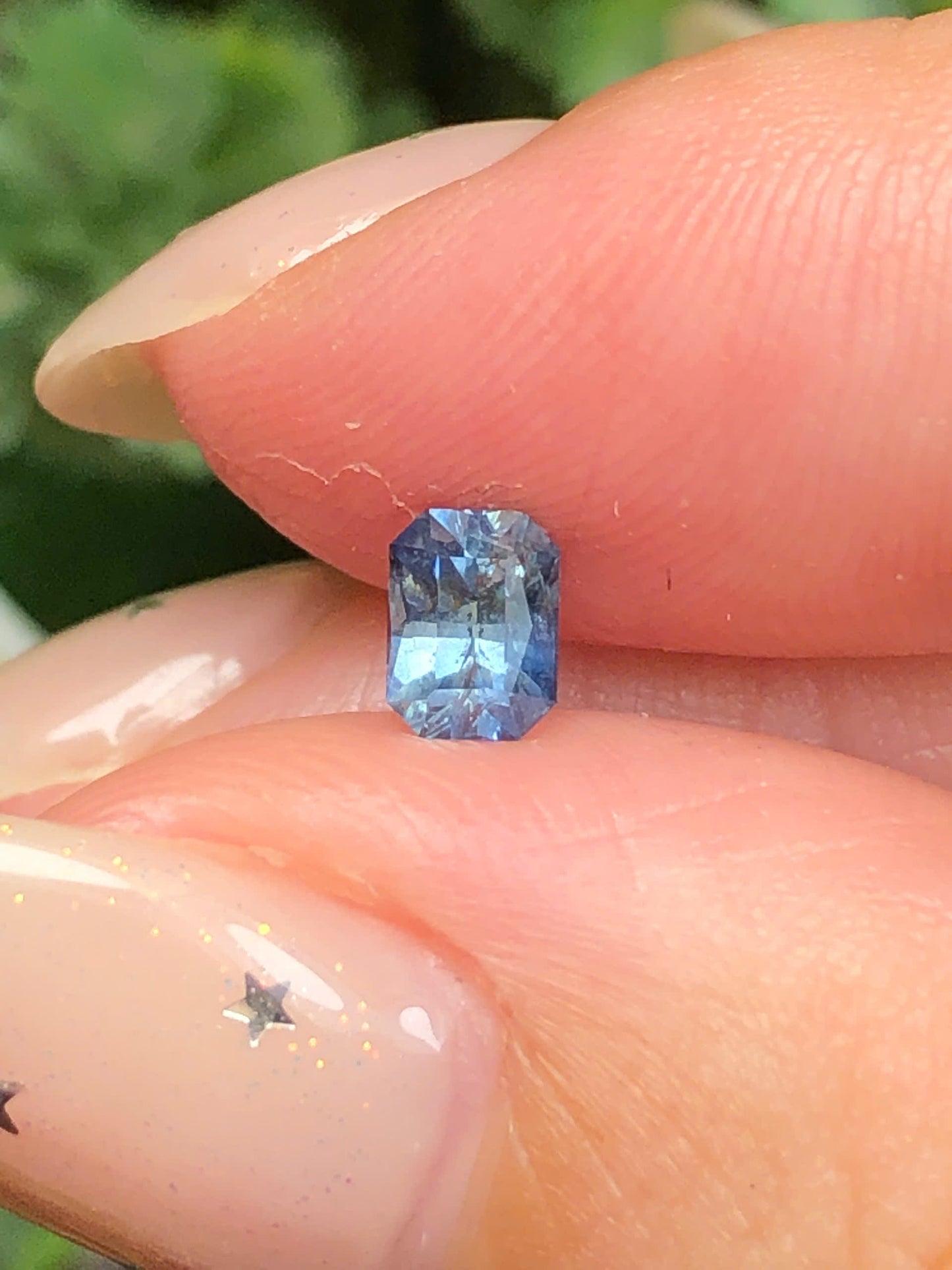Natural Blue silky sapphire LụcYên 0,51ct _ 100503HG