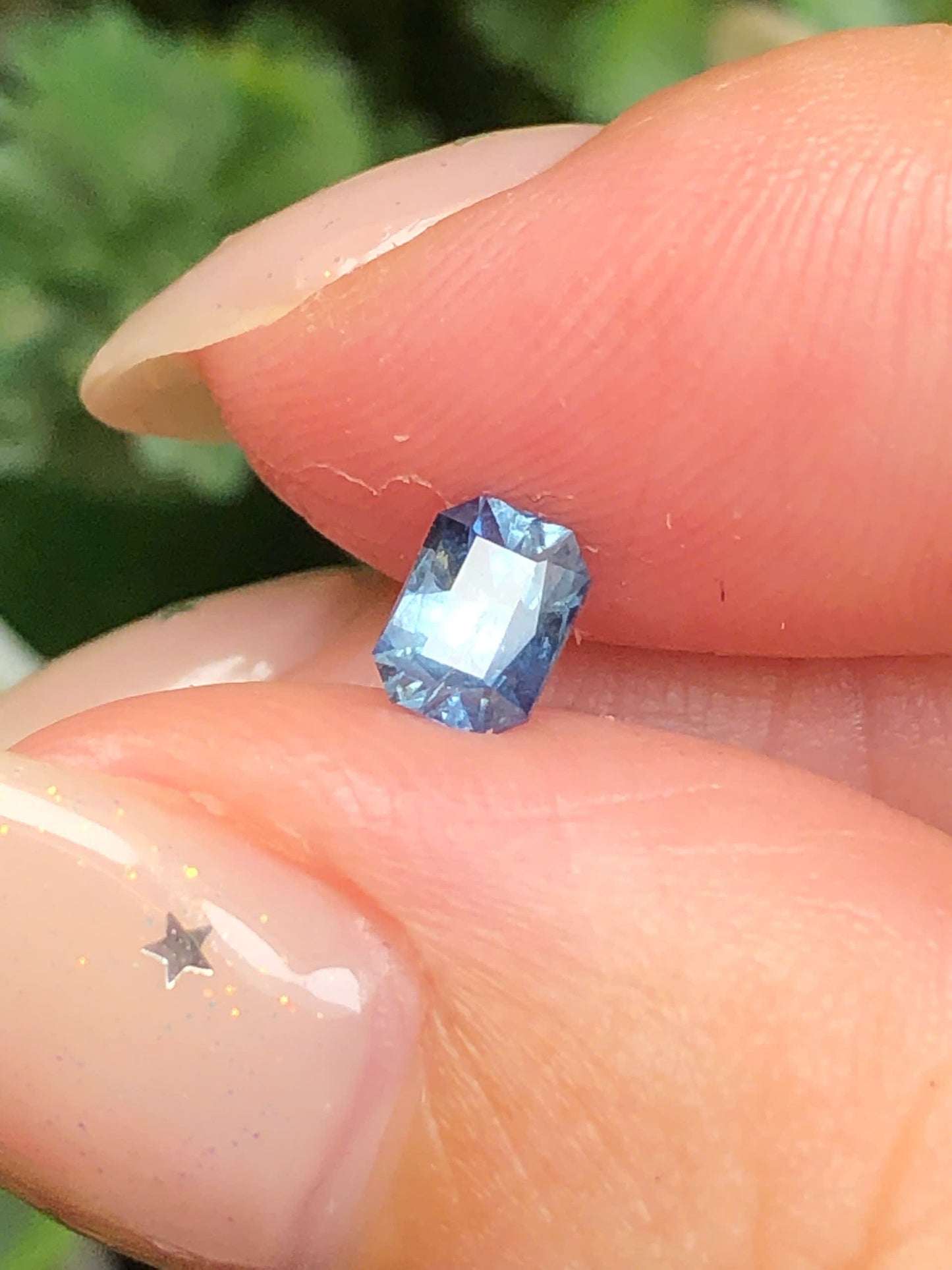 Natural Blue silky sapphire LụcYên 0,51ct _ 100503HG