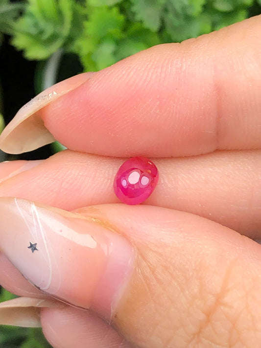 Natural pink red sapphire Cacbochon Luc Yen 0,87ct-140111HG