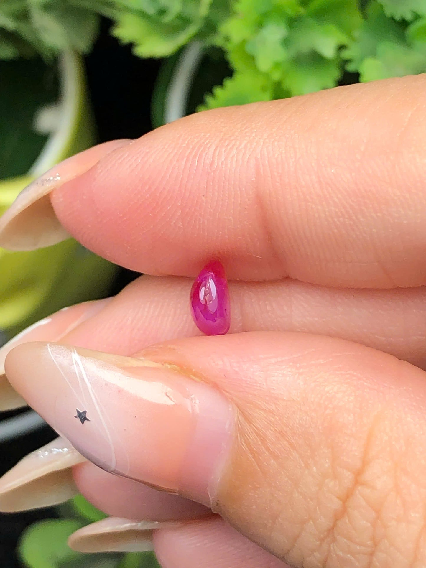 Natural pink red sapphire Cacbochon Luc Yen 0,87ct-140111HG
