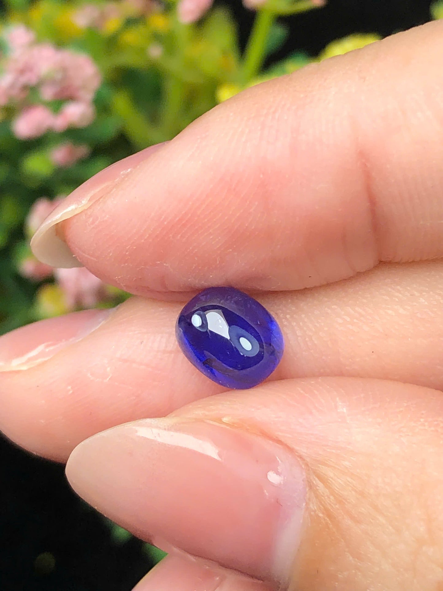 Natural blue sapphire Cacbochon Luc Yen 2,06ct-06062611HG