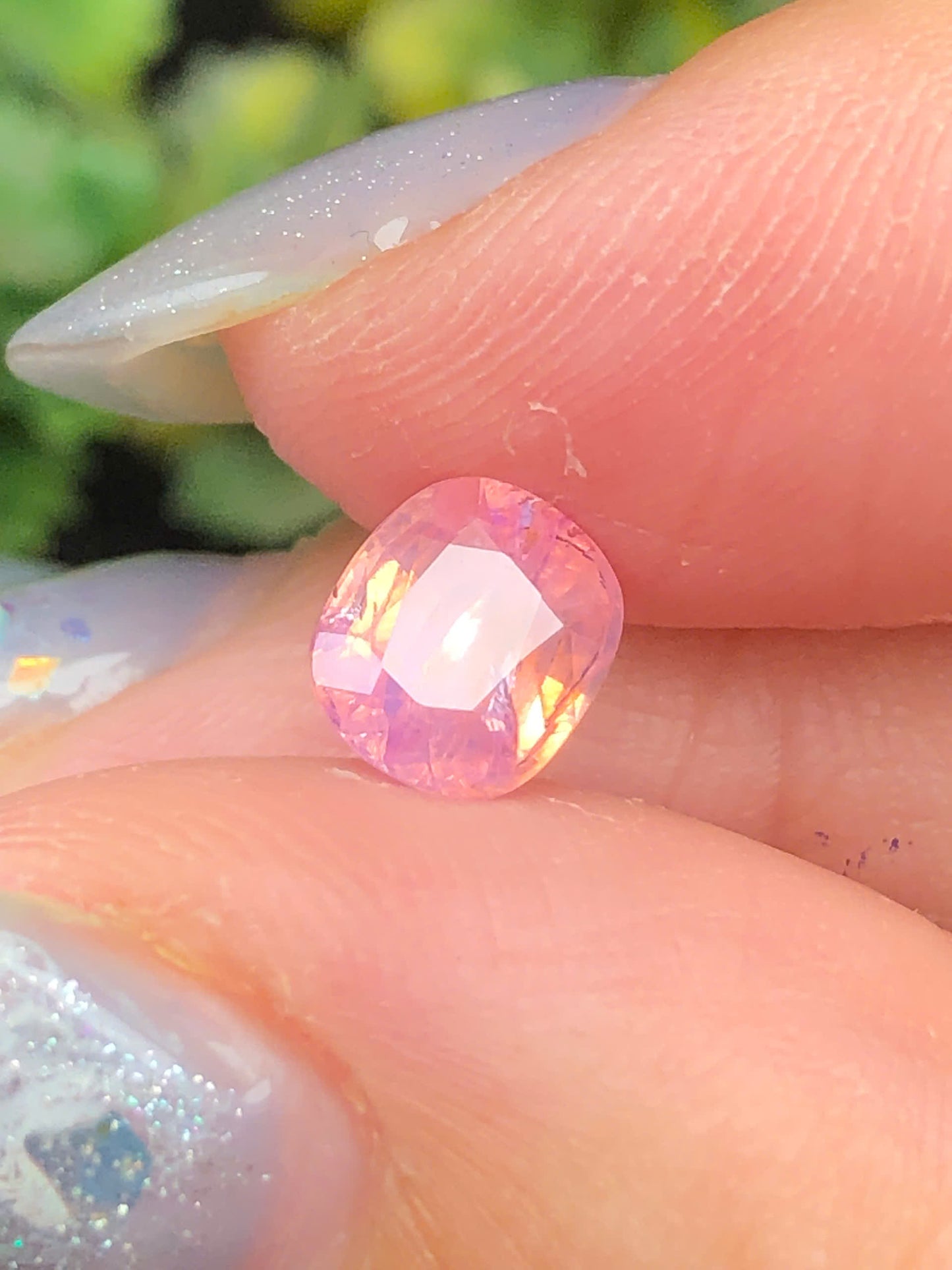 Natural Pink silky sapphire _ 010627HU