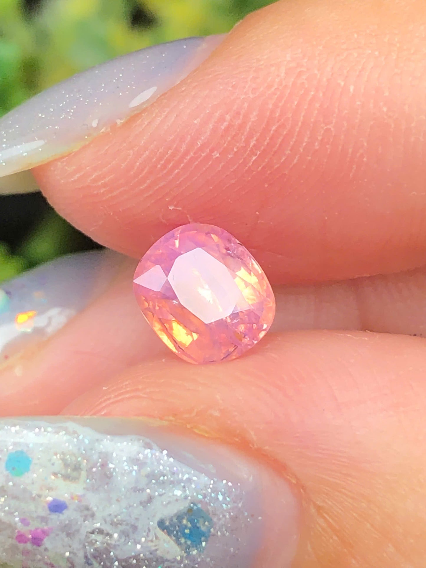Natural Pink silky sapphire _ 010627HU
