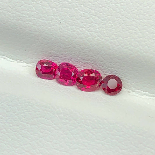 Natural Ruby Luc Yen 0.55ct/4pcs - 010624HU